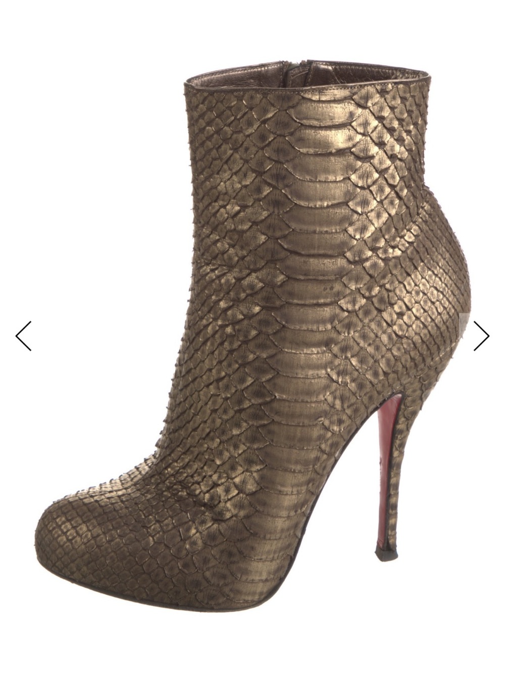 Christian Louboutin Feticha Booty Python Bronze 39.5